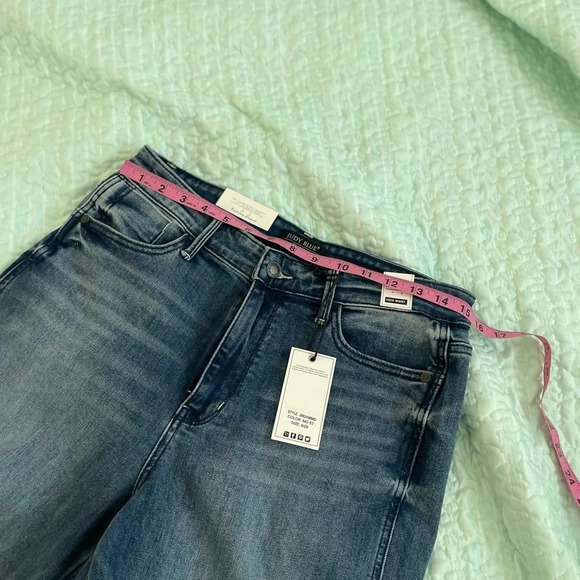 Judy Blue destroyed knee high waist straight jeans - Picture 9 of 11